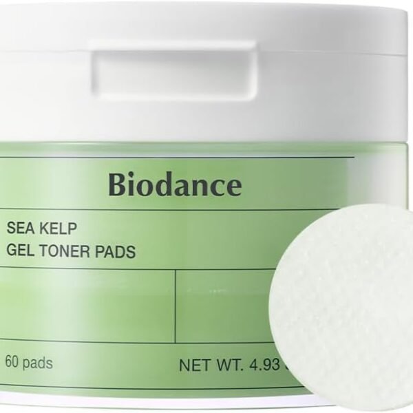 Biodance Brightening & Calming Toner Pads Duo, Vita Niacinamide and Sea Kelp, Dark Spot Correcting and Sebum Control for Sensitive Skin, 60 Pads Each