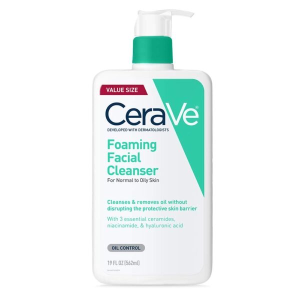 CeraVe Acne Treatment Face Wash, Salicylic Acid Cleanser with Purifying Clay, Niacinamide, and Ceramides, Pore Control and Blackhead Remover, 8 Ounce