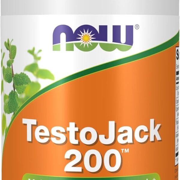 NOW Foods Supplements, TestoJack™ 200 with Tongkat Ali, Tribulus, Maca and Horny Goat Weed, 60 Veg Capsule