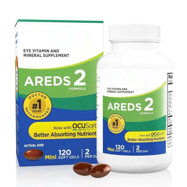 Eye Vitamins, #1 Eye Doctor Recommended Brand, Lutein and Zeaxanthin Supplement with Vitamin C, Vitamin E, Zinc, and Copper, 120 Softgels (Minigels)